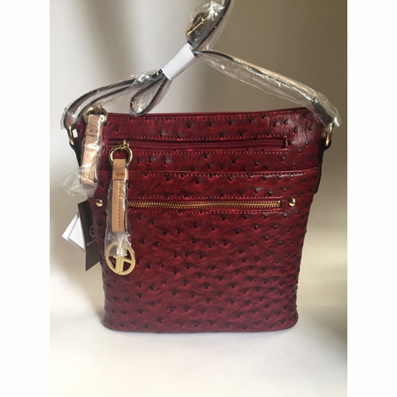Giani Bernini Handbags - Gianni Bernini Faux Ostrich CB